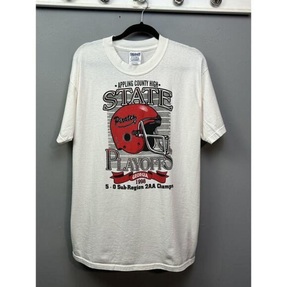 Vintage Appling‎ County Pirates Shirt Mens Large Georgia State Playoffs 1998 90s